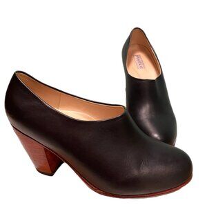 Nisolo Austin black heels low cut bootie sz 6.5-7